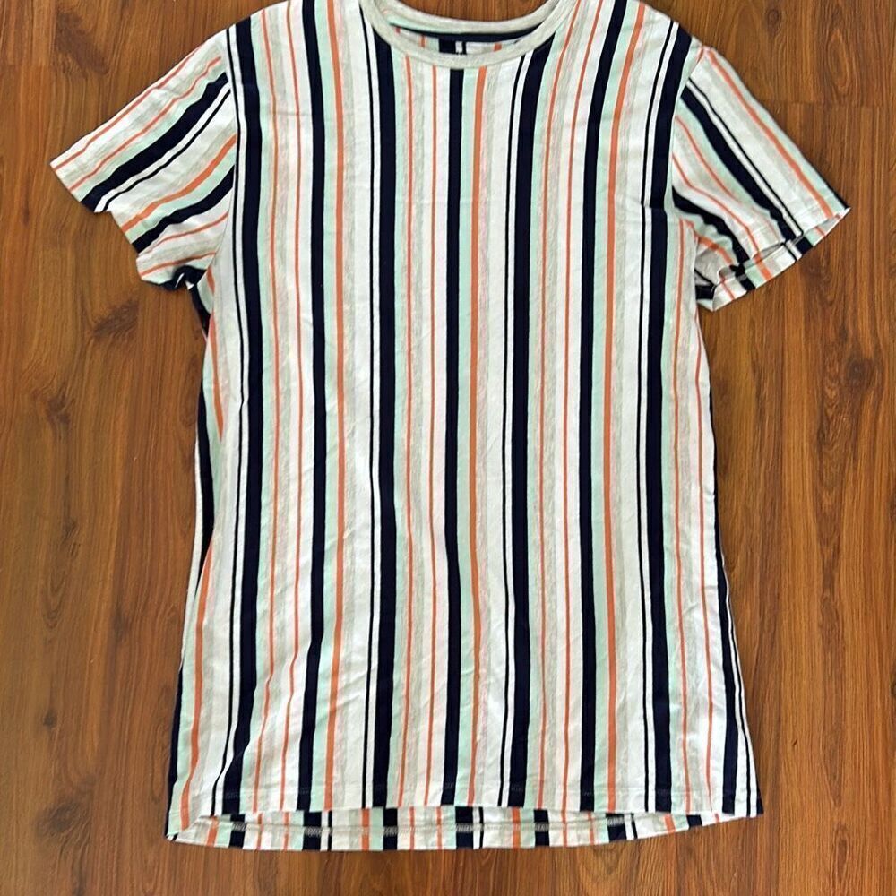 San Francisco work shirts T-shirt striped navy white L